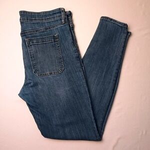 Gap Womens Button Fly Patch Pocket Skinny Legging Jeans Size 8/29 Medium Wash